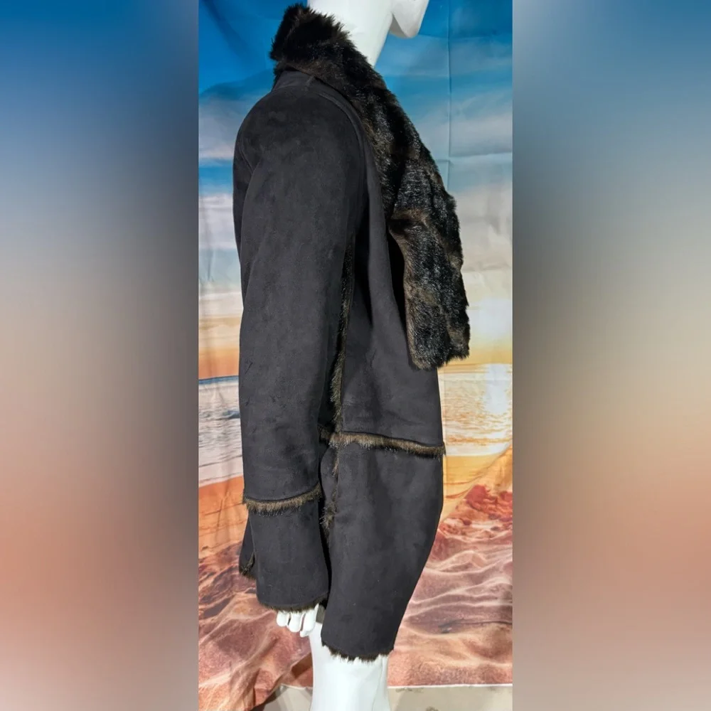 Michael Kors Faux Suede & Fur Coat - Picture 3 of 9